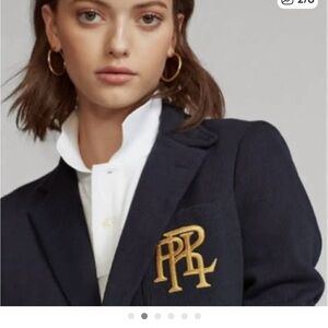 Polo by Ralph Lauren Navy Blazer with Gold Logo